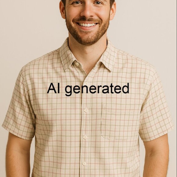 Dockers Mens Camp Shirt, Plaid Short sleeve shirt, Size Large - Picture 1 of 4